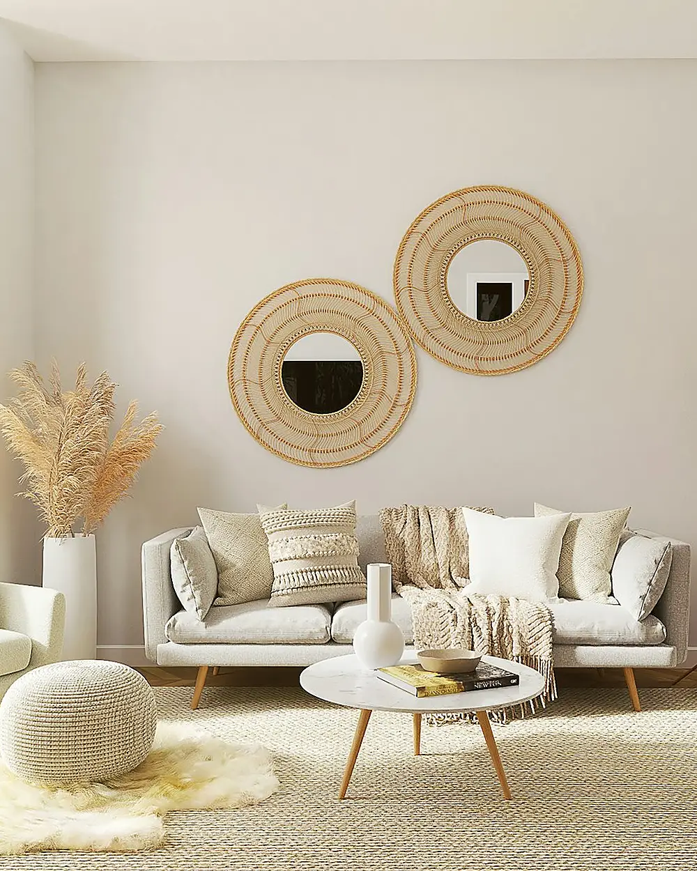Modern minimalist living room interior, styling reference for Chestwood Properties homes